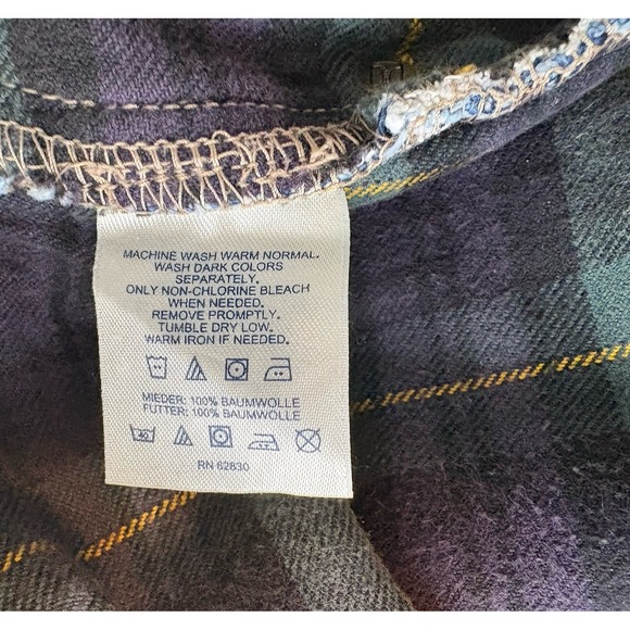 Lands End Jeans Flannel Lined Size 35 Traditional Fit Tapered Leg - Picture 5 of 9